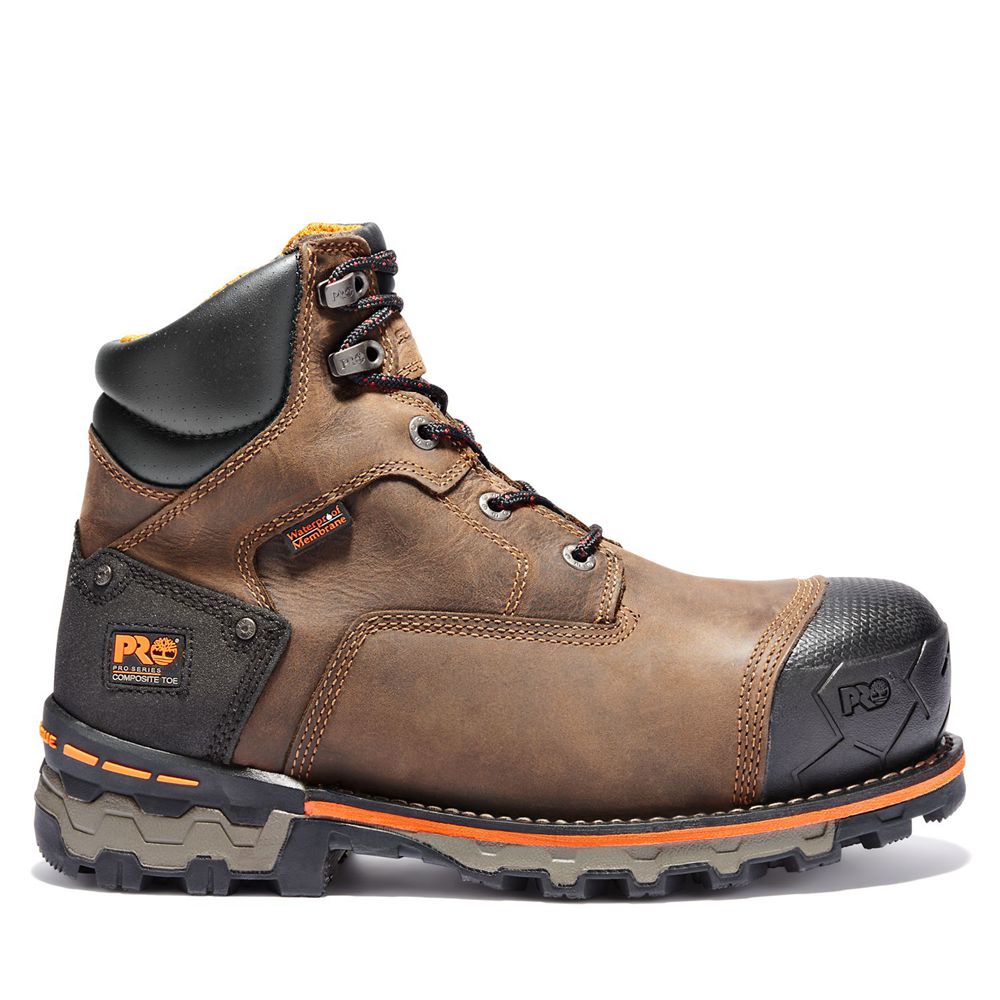 Botas de Trabajo Timberland Hombre Pro® Boondock 6" Comp Toe Marrones/Negras - Chile TSC-089526